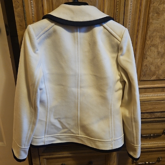 J. Crew Antique White and Black Pea Coat - Picture 9 of 12